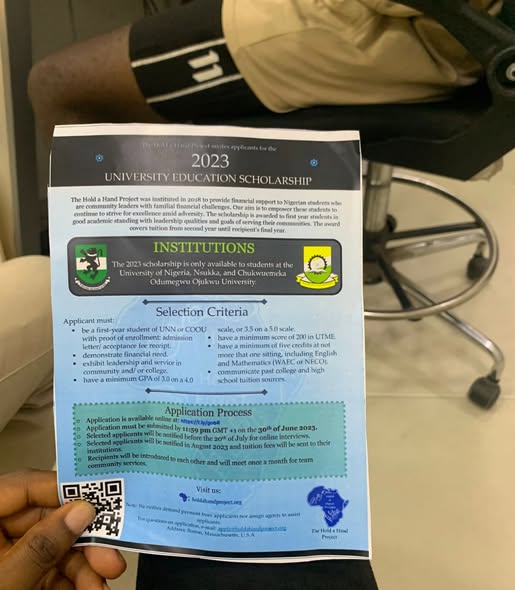 Hold a Hand Scholarship Applications Open for 2023, 2023